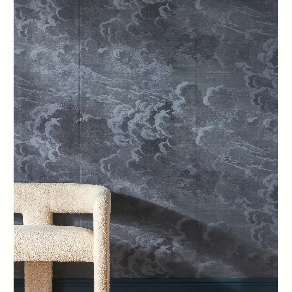 Anthropologie x Cole & Son Nuvolette Cloud Slate Blue Wallpaper
